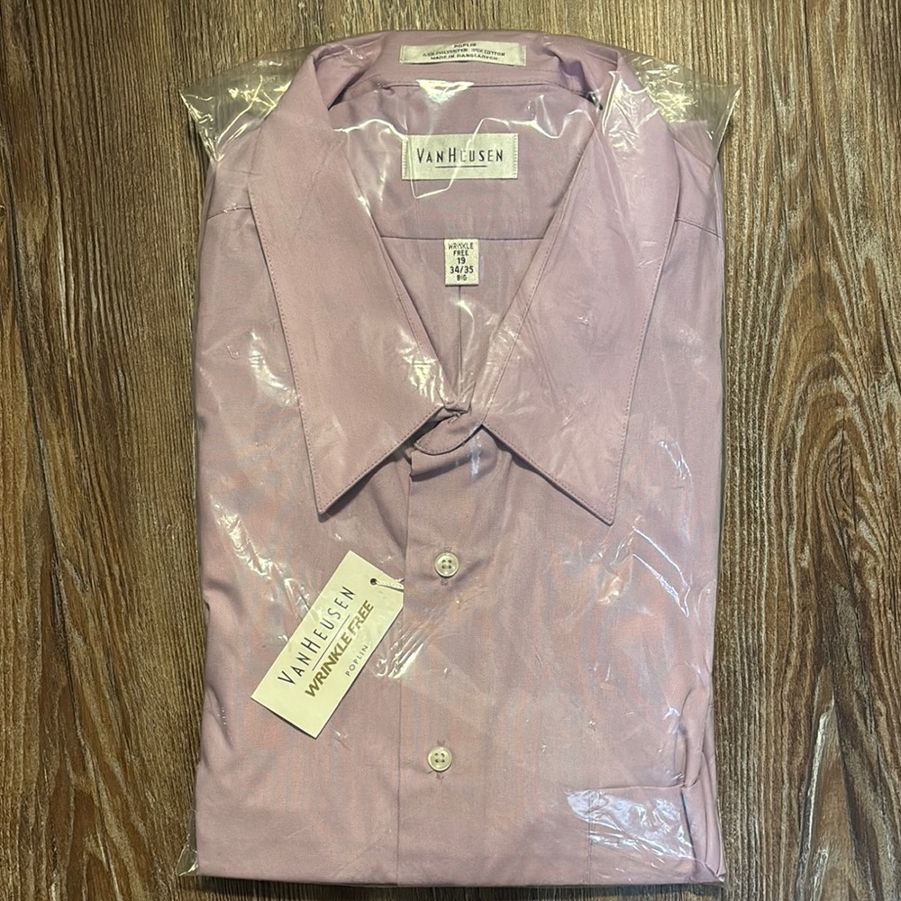 Van Heusen Wrinkle Free Long-Sleeve Poplin Shirt (NWT)